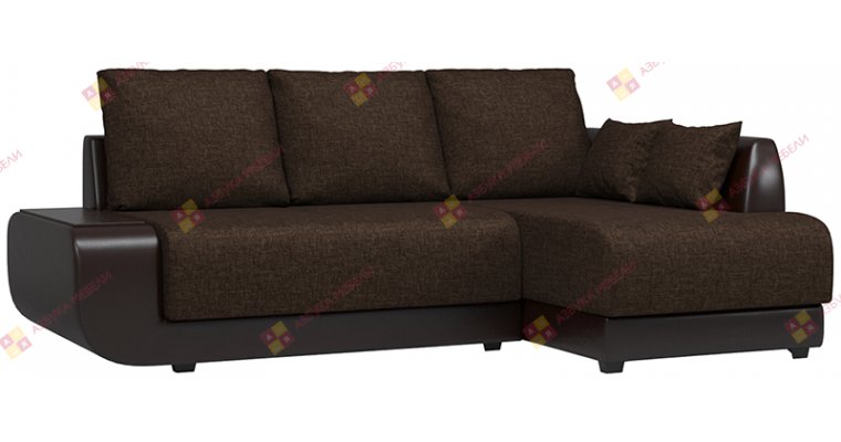 Нью-Йорк (Поло) Кантри Коричневый угловой диван